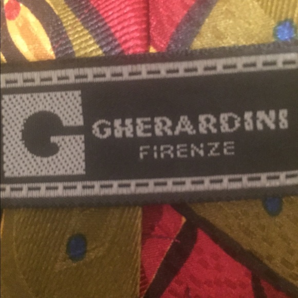 🛍️HP🛍️⬇️Price Drop⬇️Vintage Gherardini mens multicoloured tie Italian designer - Picture 4 of 4
